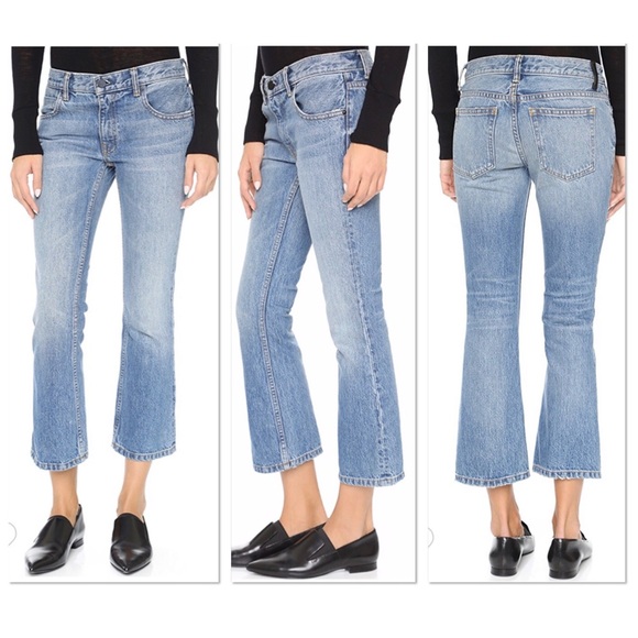Denim X Alexander Wang Trap cropped blue denim jeans 29 - Picture 1 of 13